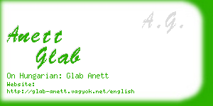 anett glab business card